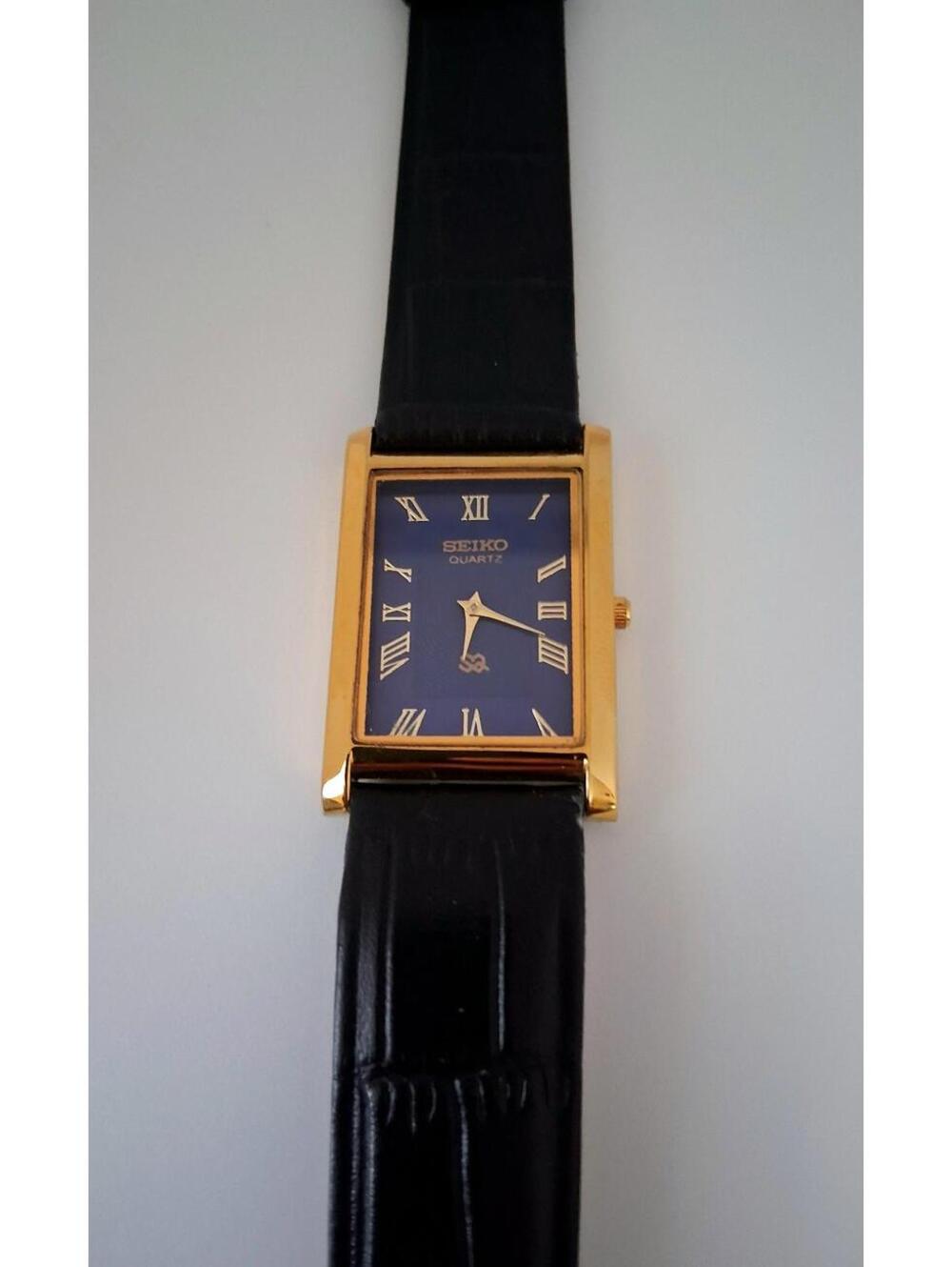 Men's Seiko Tank Blue Dial Dress Watch & Batt-Dial mod - Picture 4 of 7